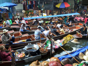 Schwimmender Markt in Bangkok